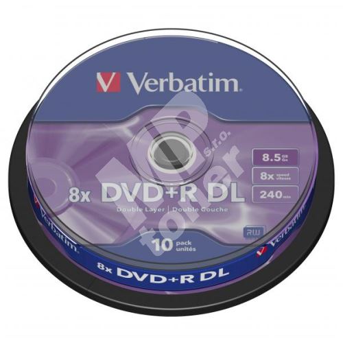 Verbatim DVD+R, DataLife PLUS, 8,5 GB, Double Layer, cake box, 43666, 8x, 10-pack 1
