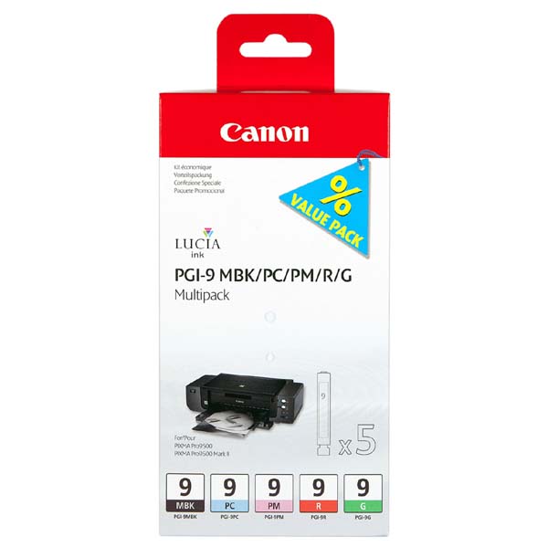 Inkoustová cartridge Canon PGI-9, MBK/PC/PM/R/G, iP9500, 1033B013, originál
