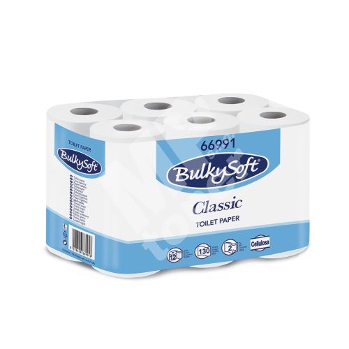 Toaletní papír BulkySoft Comfort 2vr., 130út.,14,3m, celulóza, 12 rolí 1