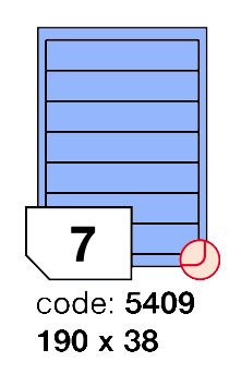Samolepící etikety Rayfilm Office 190x38 mm 300 archů, matně modrá, R0123.5409D