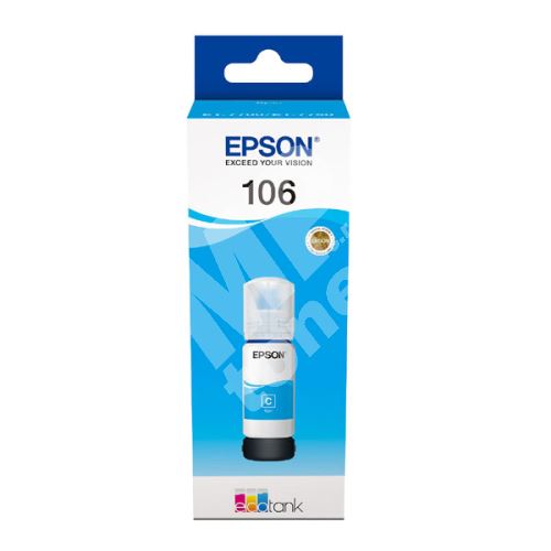Cartridge Epson C13T00R240, cyan, 106, originál 1