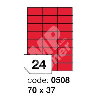 Samolepící etikety Rayfilm Office 70x37 mm 100 archů, matně červená, R0122.0508A 1