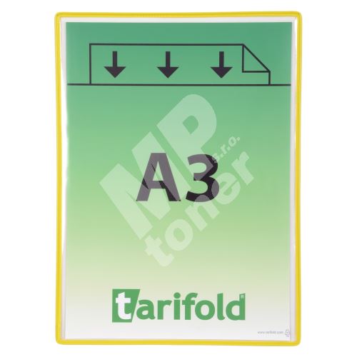 Tarifold rámeček s kapsou, A3, otevřený shora, žlutý, 5 ks 1