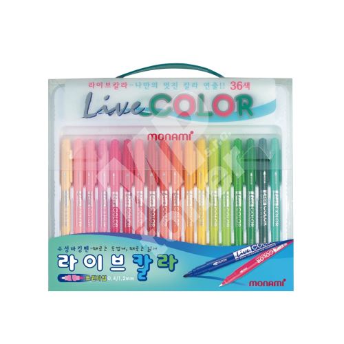 Popisovače Monami Live Color sada 30 barev 1