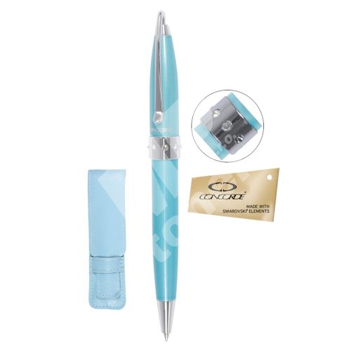 Kuličkové pero Concorde Lady Pen, modré tělo, elegantní pouzdro 1