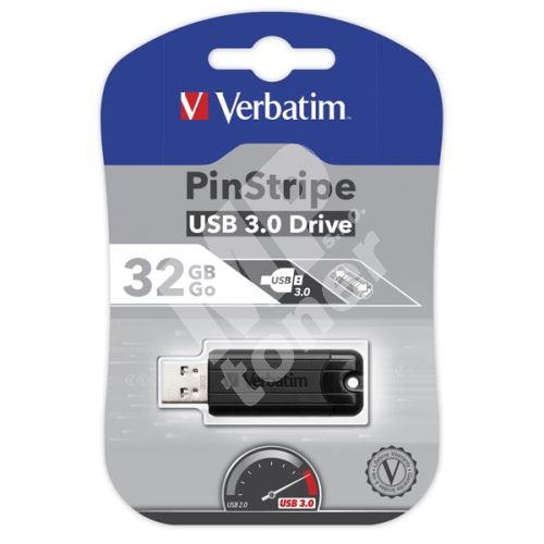 Verbatim Store n Go PinStripe 32GB, USB flash disk 3.0, 49317, černá 1