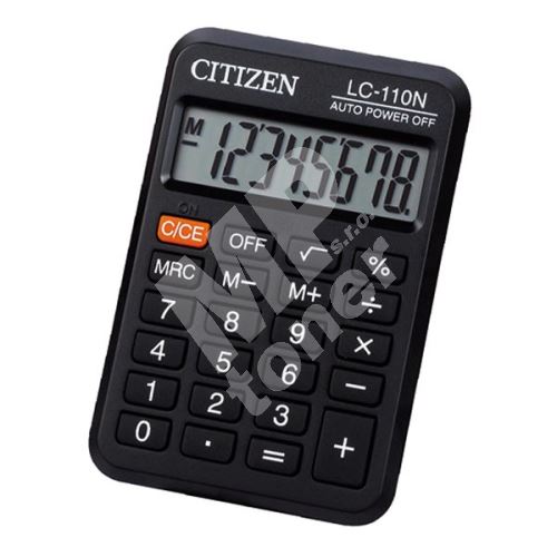 Kalkulačka Citizen LC110NR, černá, kapesní, osmimístná 1