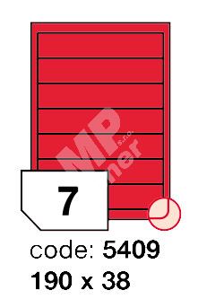 Samolepící etikety Rayfilm Office 190x38 mm 300 archů, fluo červená, R0132.5409D 1