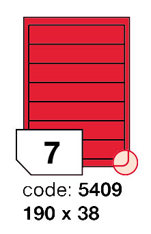 Samolepící etikety Rayfilm Office 190x38 mm 300 archů, fluo červená, R0132.5409D