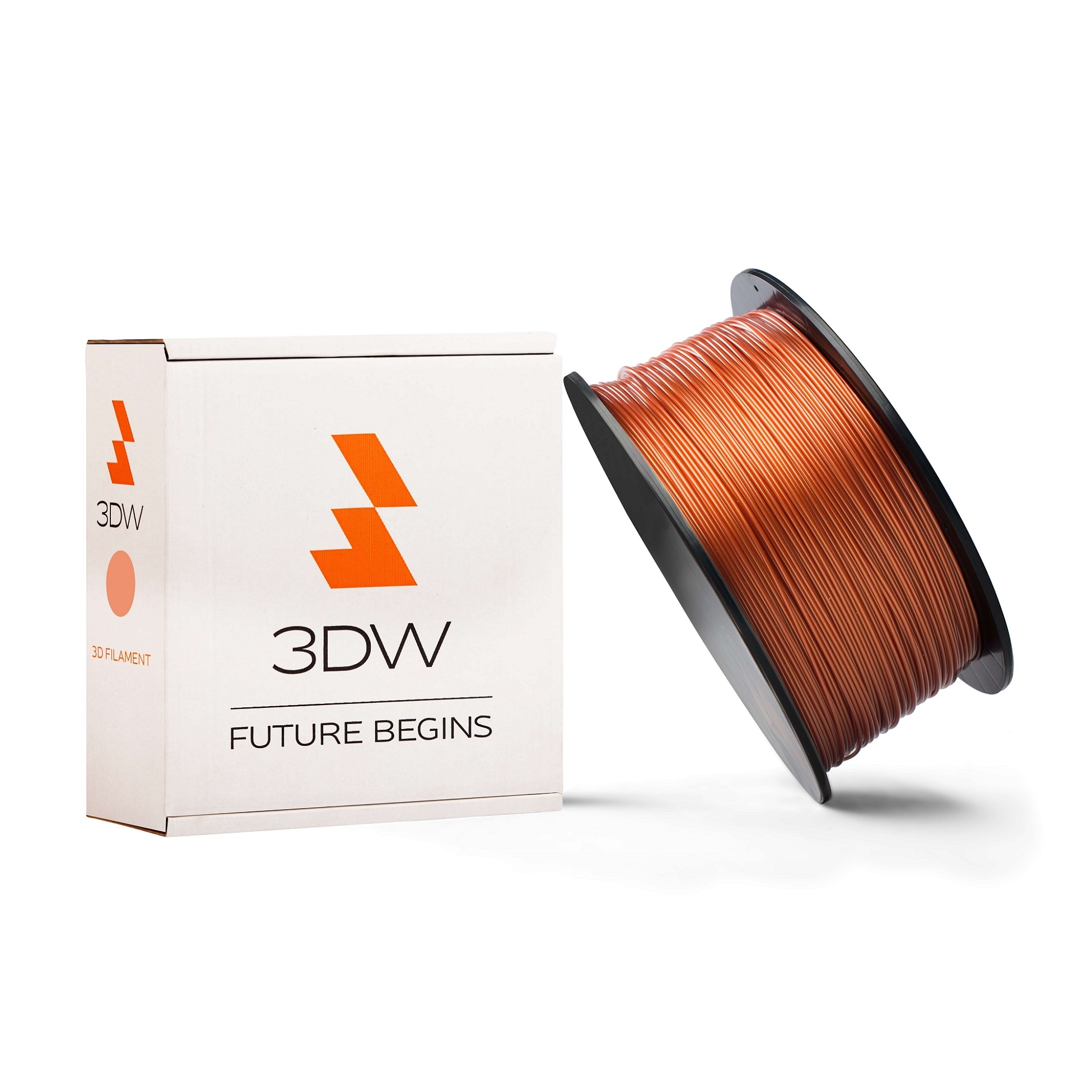 Tisková struna 3DW (filament) PLA, 1,75mm, 1kg, měděná, 190-210°C