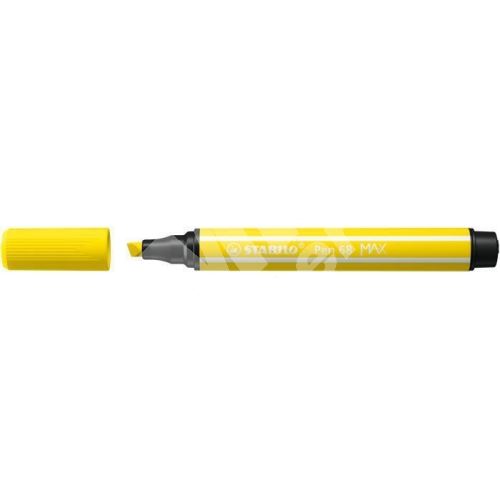Fix Stabilo Pen 68 MAX, 1-5 mm, citronově žlutá 1
