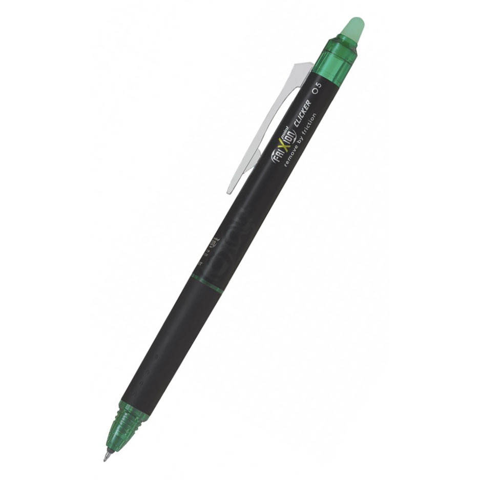 Kuličkové pero Pilot Frixion Point Clicker, zelená, 0,5, vymazatelný