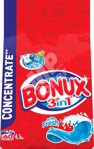 Bonux Active Fresh 3v1 prací prášek 60 dávek 4,5 kg 1