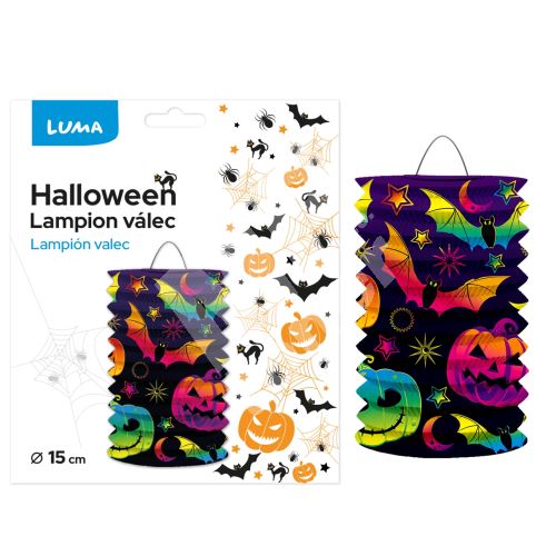 Lampion válec Luma Halloween, 15cm, dýně 1