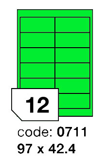Samolepící etikety Rayfilm Office 97x42,4 mm 300 archů, matně zelená, R0120.0711D