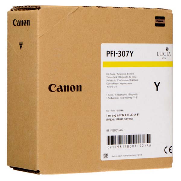 Inkoustová cartridge Canon PFI-307Y, iPF-830, 840, 850, yellow, originál