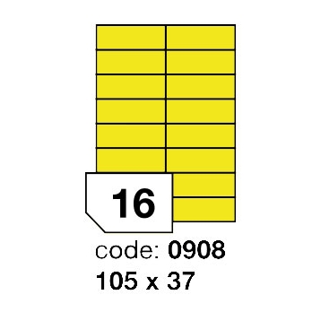 Samolepící etikety Rayfilm Office 105x37 mm žluté 100 archů, R0121.0908A