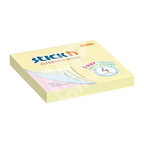 Samolepicí bloček Stick n Alternate pastelové barvy, 76x76mm 1