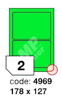 Samolepící etikety Rayfilm Office 178x127 mm 300 archů, matně zelená, R0120.4969D 1