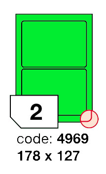 Samolepící etikety Rayfilm Office 178x127 mm 300 archů, matně zelená, R0120.4969D