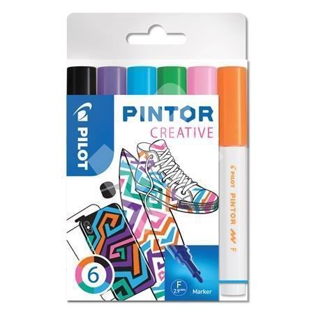 Set dekorativních popisovačů Pintor F, 6 barev fun, 1 mm, PILOT 1