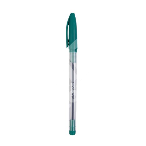 Spoko kuličkové pero, jednorázové, zelená náplň, zelené 1