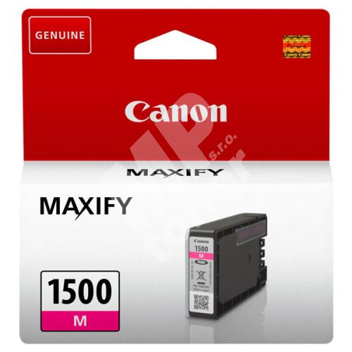 Cartridge Canon PGI-1500M, magenta, 9230B001, originál 1