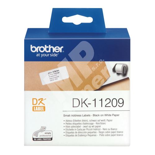 Štítky papírové Brother 29mm x 62mm, bílá, 800 ks, DK11209 1