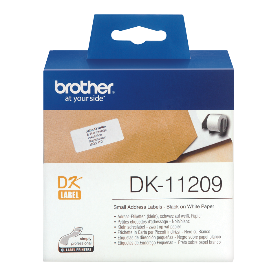 Papírové štítky Brother DK11209, 29mm x 62mm, bílá, 800 ks, pro tiskárny řady QL