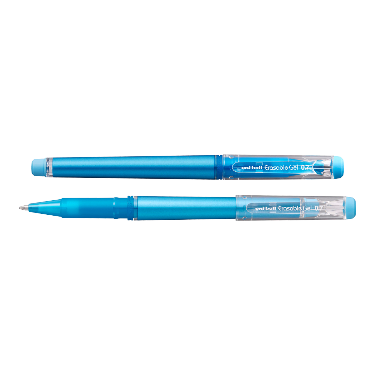 Gumovatelné pero s víčkem Uni UF-222, nebesky modré