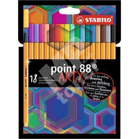 Linery STABILO Point 88 ARTY, 0,4 mm, 18 různých barev 1
