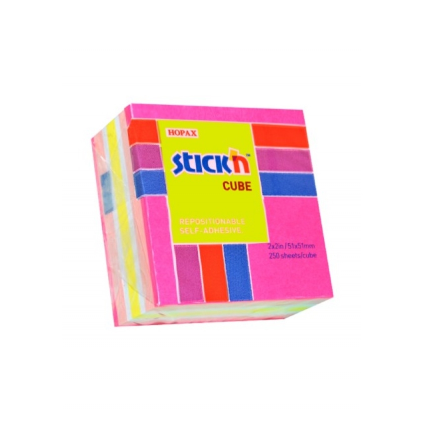 Samolepící minikostky Stick'n 51x51mm, mix růžové, 5x50 lístků