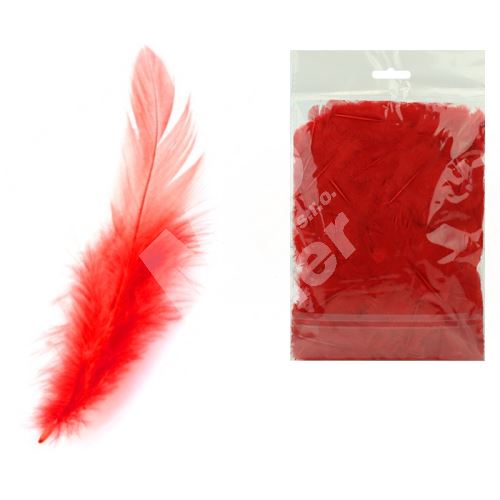Peří barevné Luma, červené, 10g 1
