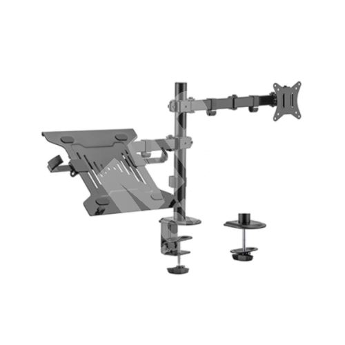 Držák monitoru Brateck LDT66-C024ML jedno kloubové rameno + jeden držák laptopu vedle 1
