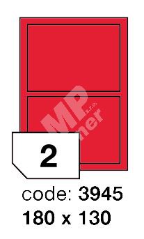 Samolepící etikety Rayfilm Office 180x130 mm 300 archů, matně červená, R0122.3945D 1