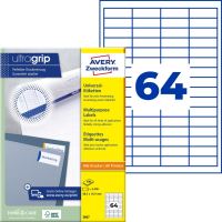 Univerzální etikety AVERY QuickPEEL 48,5 x 16,9 mm 100 listů A4 - 3667