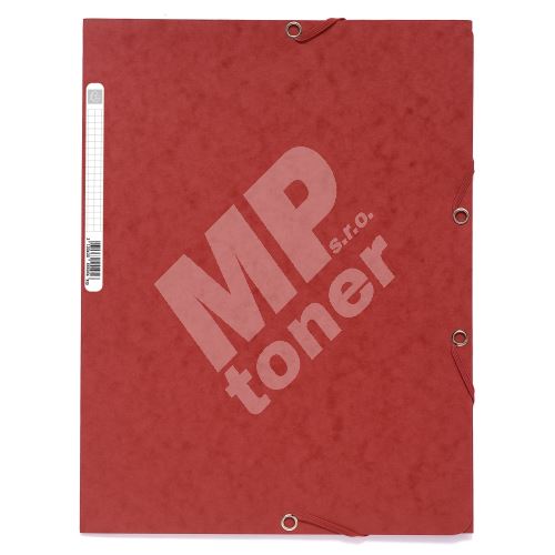 Exacompta spisové desky s gumičkou a štítkem, A4 maxi, prešpán, červené 1