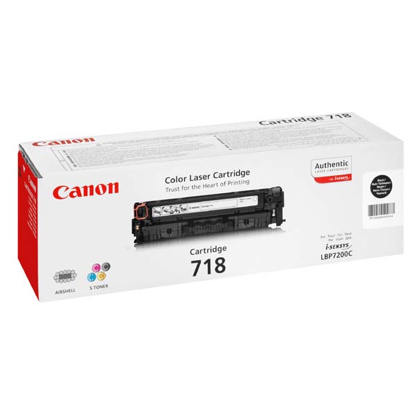 Toner Canon CRG-718Bk, LBP-7200Cdn, black, CRG718Bk, 2662B002, originál