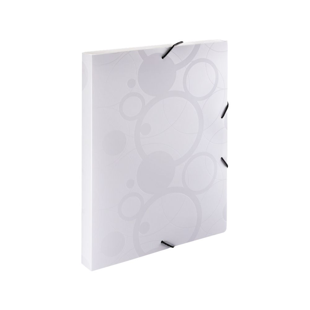 Krabice na spisy s gumou Black&White A4, bílá