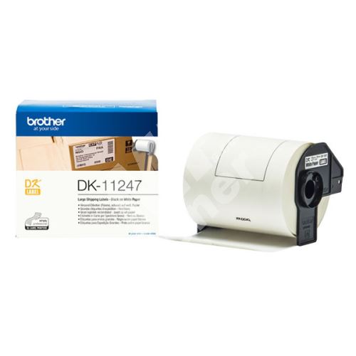 Papírové štítky Brother DK11247, 103mm x 164mm, bílá, 180 ks, pro tiskárny řady QL 1