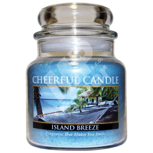 Cheerful Candle Vonná svíčka ve skle Tropický Vánek - Island Breeze, 16oz 1