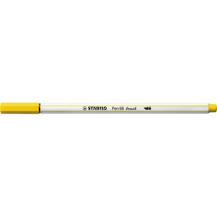 Štětcový fix Stabilo Pen 68 brush, žlutá (44)