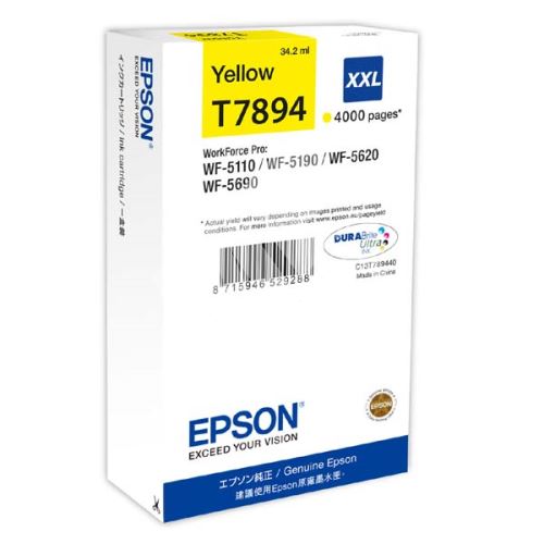 Cartridge Epson C13T789440, XXL, yellow, originál 1