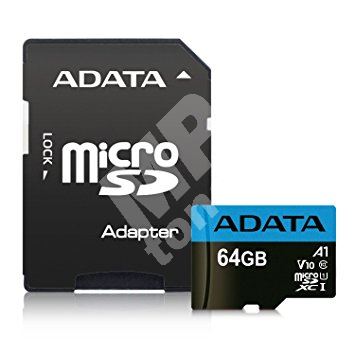 64GB  ADATA MicroSDXC UHS-I 100/25MB/s + adapter 1