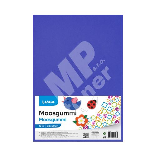 Moosgummi Luma A4, modrá, 10ks 1
