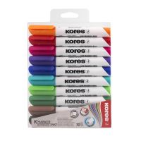 Popisovače Kores K-Marker Whiteboard, klínový hrot sada 10 ks Popisovače Kores K-Marker Whiteboard, klínový hrot sada 10 ks