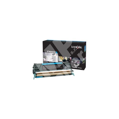 Toner Lexmark X746A2CG, cyan, originál 1