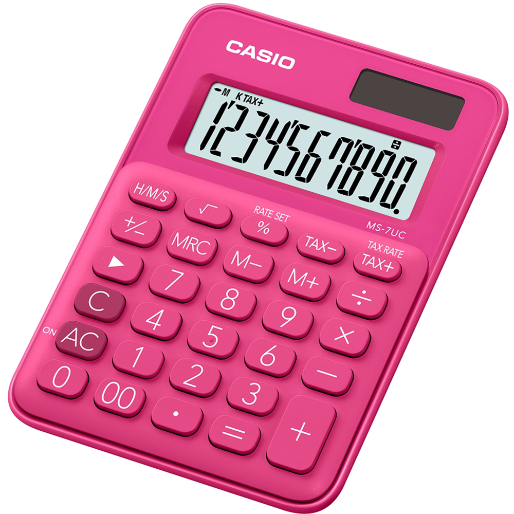 Kalkulačka Casio MS 7 UC RD, červená