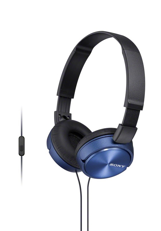 Sluchátka Sony MDR-ZX310AP, handsfree, modré