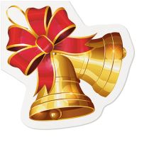 Ubrousky Paw 32 x 32 cm, Airlaid shape Christmas Bells, 10ks